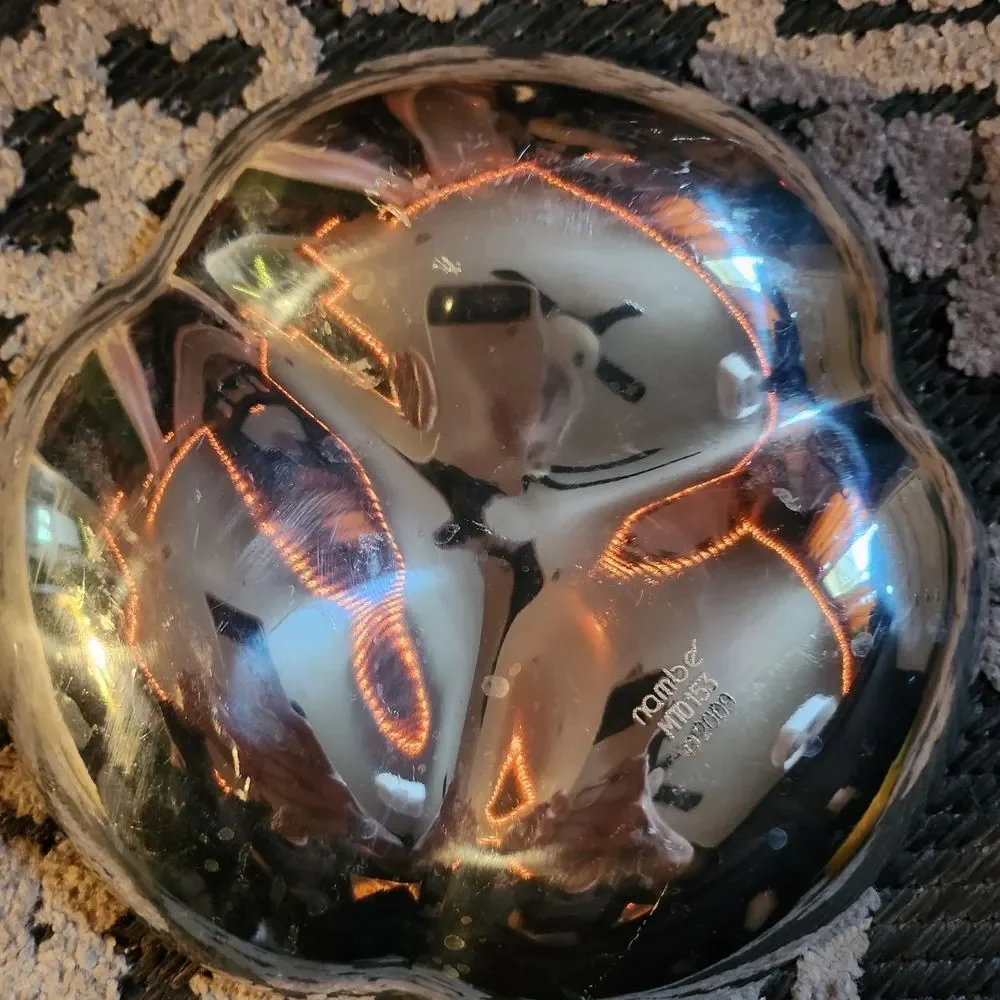 Nambe Brown and Silver Tri-Section Bowl